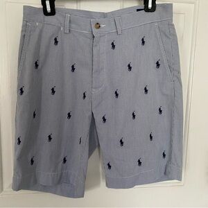 Polo by Ralph Lauren Men's Blue Striped Shorts